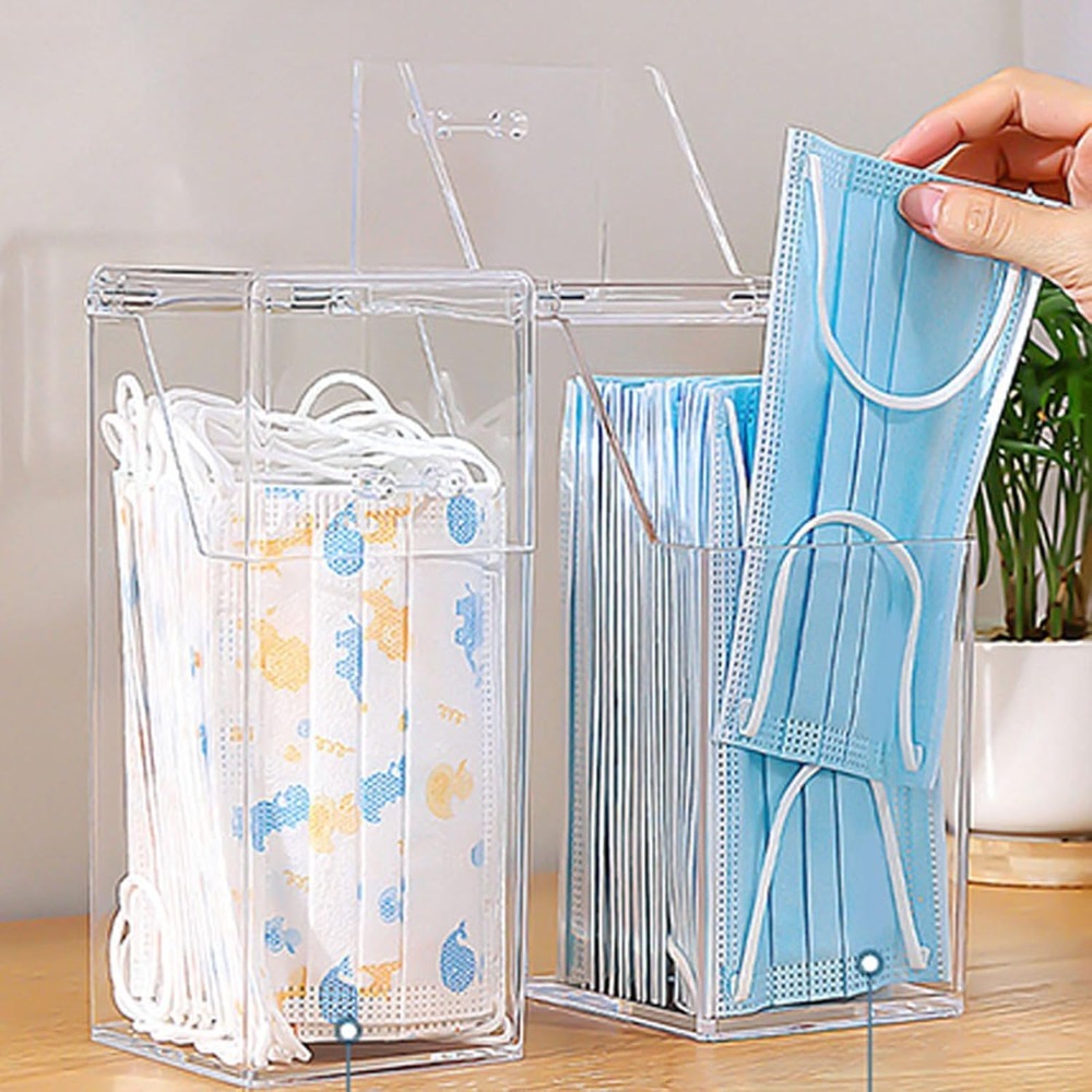 موزع أقنعة الوجه بغطاء، صندوق  - مراجعة Face Mask Storage Box وسعره