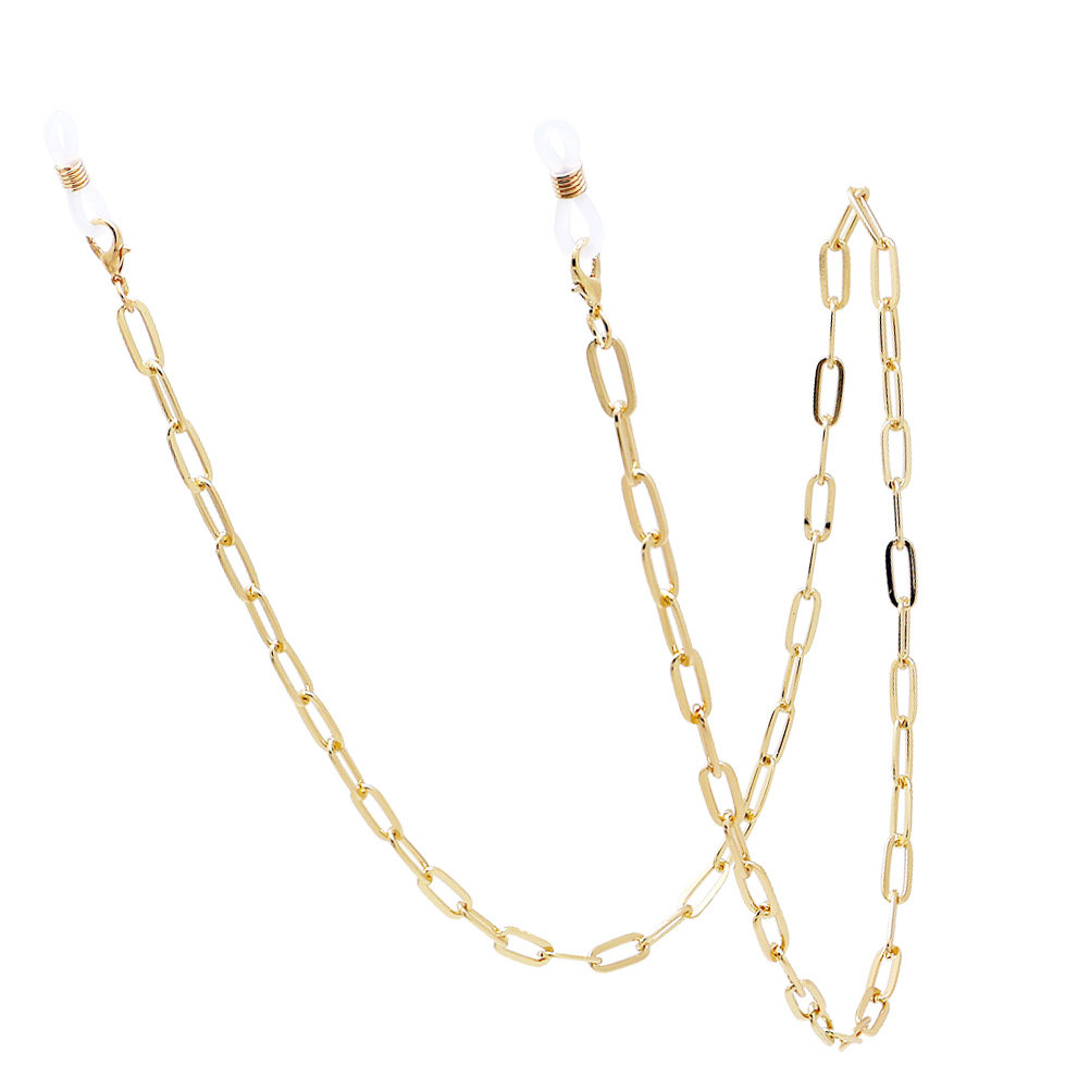 سلسلة نظارات معدنية ذهبية اللو - مراجعة Mask Chain Holder وسعره